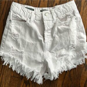 Size 00 white denim shorts Wild Fable